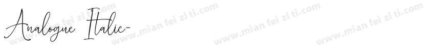 Analogue Italic字体转换